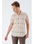 Kısa Kollu Baskılı Apaş Yaka Cepsiz %100 Pamuk Casual Comfort Fit Gömlek 1004230160 5