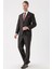 Koyu Kahverengi Desenli Armürlü Mono Yaka 4 Drop Comfort Fit Rahat Kesim Klasik Takım Elbise 1001235150 4