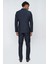 Lacivert Gabardin Mono Yaka Tek Yırtmaç 4 Drop Comfort Fit Rahat Kesim Basic Takım Elbise 1001230009 5