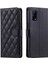 Realme 7 Pro Için Telefon Kılıfı Manyetik El Kayışı Kafes Flip Folio Cüzdan (Yurt Dışından) 1