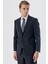 Koyu Lacivert Mono Yaka Yünlü Likralı 6 Drop Comfort Fit Rahat Kesim Klasik Takım Elbise 1001235172 1