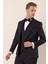 Siyah Desenli Çıkarılabilir Şal Yaka Yelekli 6 Drop Slim Fit Smokin Damatlık Takım 1001230210 4