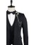 Koyu Lacivert Armürlü Mono Yaka Astarlı Yelekli 6 Drop Slim Fit Smokin Damatlık 1001220202 3