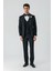 Siyah Çıkarılabilir Şal Yaka Yelekli Likralı 6 Drop Slim Fit Smokin Damatlık 1001240203 3