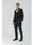 Siyah Çıkarılabilir Mono Yaka Yelekli Likralı 6 Drop Slim Fit Smokin Damatlık 1001240201 5