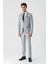 Gri Örme Kırlangıç Yaka 6 Drop Comfort Fit Rahat Kesim Klasik Takım Elbise 1001240112 3