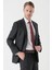Siyah Desenli Mono Yaka Likralı 6 Drop Comfort Fit Rahat Kesim Klasik Takım Elbise 1001235153 5