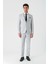 Gri Örme Kırlangıç Yaka 6 Drop Slim Fit Dar Kesim Klasik Takım Elbise 1001240112 2