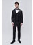 Siyah Armürlü Çıkarılabilir Mono Yaka Yelekli 6 Drop Slim Fit Smokin Damatlık 1001225202 4