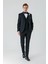 Siyah Çıkarılabilir Mono Yaka Yelekli Likralı 6 Drop Slim Fit Smokin Damatlık 1001240201 4