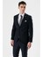 Koyu Lacivert Kırlangıç Yaka Yünlü Likralı 6 Drop Slim Fit Dar Kesim Klasik Takım Elbise 1001240158 1