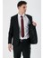 Siyah Kırlangıç Yaka Yünlü Likralı 6 Drop Slim Fit Dar Kesim Klasik Takım Elbise 1001240158 3