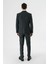 Koyu Antrasit Kırlangıç Yaka Yelekli Likralı 6 Drop Slim Fit Dar Kesim Klasik Takım Elbise 1001240167 2