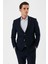 Lacivert Düz Kırlangıç Yaka Likralı 6 Drop Slim Fit Dar Kesim Klasik Takım Elbise 1001240161 1