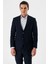 Lacivert Düz Kırlangıç Yaka Likralı 6 Drop Slim Fit Dar Kesim Klasik Takım Elbise 1001240161 2