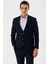 Lacivert Düz Kırlangıç Yaka Likralı 6 Drop Slim Fit Dar Kesim Klasik Takım Elbise 1001240161 3