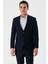 Lacivert Düz Kırlangıç Yaka Likralı 6 Drop Slim Fit Dar Kesim Klasik Takım Elbise 1001240161 5