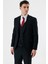 Koyu Lacivert Kırlangıç Yaka Yelekli 6 Drop Slim Fit Dar Kesim Klasik Takım Elbise 1001235165 1