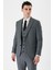Füme Desenli Kırlangıç Yaka Yelekli 6 Drop Slim Fit Dar Kesim Klasik Takım Elbise 1001240157 1