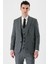 Füme Desenli Kırlangıç Yaka Yelekli 6 Drop Slim Fit Dar Kesim Klasik Takım Elbise 1001240157 3