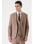 Camel Desenli Kırlangıç Yaka Yelekli 6 Drop Slim Fit Dar Kesim Klasik Takım Elbise 1001240157 5