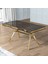 Pra Serisi 90X160 Lak Panel Antrasit Ironi Gold Ayak Masa Takımı 6 Sandalye 3