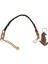 Köpek kolyesi deri örgülü siyah metal zincirli boyun ölçüsü:M.32-40cm ayarlamalı dog collar K1-8M 1