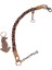 Köpek kolyesi deri örgülü siyah metal zincirli boyun ölçüsü:M.32-40cm ayarlamalı dog collar K1-8M 3