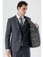 Koyu Füme Kırlangıç Yaka Yelekli 6 Drop Slim Fit Dar Kesim Klasik Takım Elbise 1001235166 5
