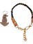 Köpek kolyesi deri örgülü siyah metal zincirli boyun ölçüsü:M.32-40cm ayarlamalı dog collar K1-8M 4