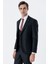 Siyah Mono Yaka Çift Yırtmaç Yelekli 6 Drop Slim Fit Dar Kesim Basic Takım Elbise 1001240186 3