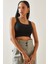 Siyah U Yaka Kaşkorse Bluz 5YXK2-48285-02 3