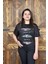 Kadın Bisiklet Yaka Önü Baskılı Tişört - Kadın Tişört- Kadın -T-Shirt 4