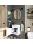 Punto Ayaksız Tek Kapaklı Sol Lavabolu 46 cm Banyo Alt Dolabı + Üst Ayna 2