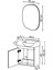 Punto Ayaksız Tek Kapaklı Sol Lavabolu 46 cm Banyo Alt Dolabı + Üst Ayna 3