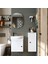 Punto Ayaksız Tek Kapaklı Sol Lavabolu 46 cm Banyo Alt Dolabı + Üst Ayna + Boy Dolabı 1