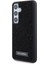 Galaxy S24 Uyumlu Kılıf Taşlı Metal Logo Lisanslı Kapak Siyah 3