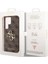 Galaxy S24 Ultra Kılıf Guess Lisanslı Pu Deri Yazı ve 4g Metal Logolu Desenli Kapak Kahverengi 5