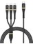 Hızlı Şarj Kablosu Wiwu WI-C024 Elite Serisi 3in1 Type-C To Lightning&type-C&micro 100W 1.2m Siyah 1