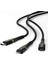 Hızlı Şarj Kablosu Wiwu WI-C024 Elite Serisi 3in1 Type-C To Lightning&type-C&micro 100W 1.2m Siyah 4