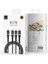 Hızlı Şarj Kablosu Wiwu WI-C024 Elite Serisi 3in1 Type-C To Lightning&type-C&micro 100W 1.2m Siyah 5