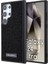 Galaxy S24 Ultra Uyumlu Kılıf Taşlı Metal Logo Lisanslı Kapak Siyah 2