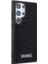 Galaxy S24 Ultra Uyumlu Kılıf Taşlı Metal Logo Lisanslı Kapak Siyah 4