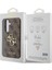 Galaxy S24 Plus Uyumlu Kılıf Guess Lisanslı Pu Deri Yazı ve 4g Metal Logolu Desenli Kapak Kahverengi 5