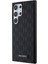 Galaxy S24 Ultra Uyumlu Kılıf Lisanslı Saffiano Monogram Metal Logo Kapak Siyah 3