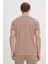 ALTINYILDIZ CLASSICS Erkek Koyu Bej Slim Fit Dar Kesim %100 Pamuk Baskılı Polo Yaka Tişört 4