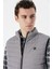 Gri Dik Yaka Dolumlu Casual Şişme Yelek 1009235152 5