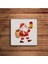 Santa Claus Noel Baba Temalı Doğal Taş Traverten Bardak Altlığı 4 Lü Set 2