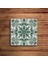 Yeşil Tile Desen, Mexican Talavera Doğal Taş Traverten Bardak Altlığı 4 Lü Set 2