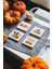 Halloween Pumpkin Temalı Doğal Taş Traverten Bardak Altlığı 4 Lü Set 1